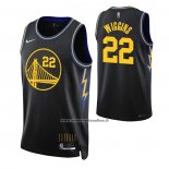 Maglia Golden State Warriors Andrew Wiggins #22 Citta 2021-22 Nero