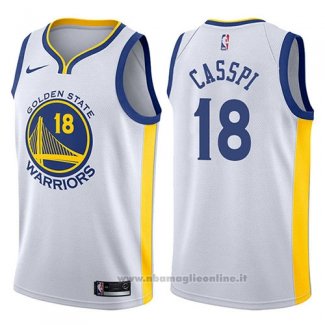 Maglia Golden State Warriors Omri Casspi NO 18 Association 2017-18 Bianco