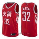 Maglia Houston Rockets Brandan Wright NO 32 Citta 2017-18 Rosso