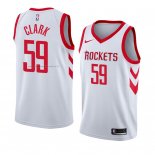 Maglia Houston Rockets Gary Clark NO 59 Association 2018 Bianco