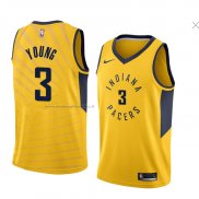 Maglia Indiana Pacers Joe Young NO 3 Statement 2018 Giallo
