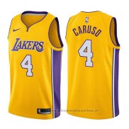 Maglia Los Angeles Lakers Alex Caruso NO 4 Icon 2017-18 Or