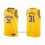 Maglia Los Angeles Lakers Austin Reaves #31 75th Anniversary 2021-22 Giallo