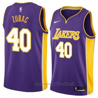 Maglia Los Angeles Lakers Ivica Zubac NO 40 Statement 2018 Viola