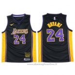 Maglia Los Angeles Lakers Kobe Bryant NO 24 2017-18 Nero