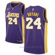 Maglia Los Angeles Lakers Kobe Bryant NO 24 Statehombret 2017-18 Viola