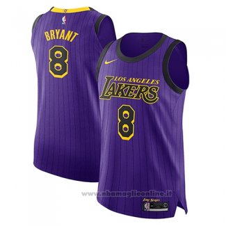 Maglia Los Angeles Lakers Kobe Bryant NO 8 Citta 2018-19 Viola