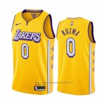 Maglia Los Angeles Lakers Kyle Kuzma NO 0 Citta Edition Giallo