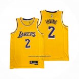 Maglia Los Angeles Lakers Kyrie Irving #2 75th Anniversary 2021-22 Giallo