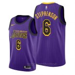 Maglia Los Angeles Lakers Lance Stephenson NO 6 Citta 2019 Viola