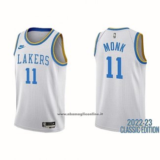 Maglia Los Angeles Lakers Malik Monk #11 Classic 2022-23 Bianco