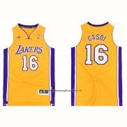 Maglia Los Angeles Lakers Pau Gasol #16 Icon Giallo