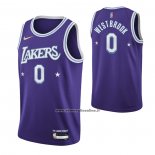 Maglia Los Angeles Lakers Russell Westbrook #0 Citta Edition 2021-22 Viola