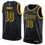 Maglia Los Angeles Lakers Tyler Ennis NO 10 Citta 2018 Nero