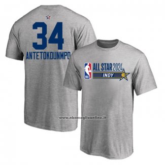 Maglia Manica Corta All Star 2024 Giannis Antetokounmpo Grigio