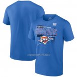 Maglia Manica Corta Oklahoma City Thunder 2024 Northwest Division Champions Blu