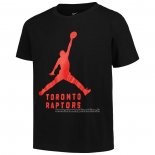 Maglia Manica Corta Toronto Raptors Essential Jumpman Nero