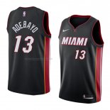 Maglia Miami Heat Bam Adebayo NO 13 Icon 2018 Nero