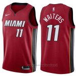 Maglia Miami Heat Dion Waiters NO 11 Statement 2017-18 Rosso