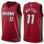 Maglia Miami Heat Dion Waiters NO 11 Statement 2017-18 Rosso