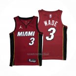 Maglia Miami Heat Dwyane Wade #3 Statement 2020-21 Rosso