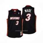 Maglia Miami Heat Dwyane Wade No 3 Mitchell & Ness 2012-13 Nero  Maglia Miami Heat Dwyane Wade No 3 Mitchell & Ness 2012-13 Nero