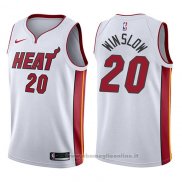 Maglia Miami Heat Justise Winslow NO 20 Association 2017-18 Bianco