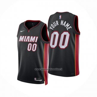 Maglia Miami Heat Personalizzate Icon 2024-25 Nero