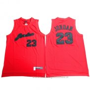 Maglia Michael Jordan NO 23 Rosso2 Nero