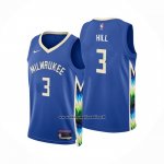 Maglia Milwaukee Bucks George Hill #3 Citta 2022-23 Blu
