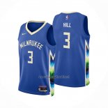 Maglia Milwaukee Bucks George Hill #3 Citta 2022-23 Blu