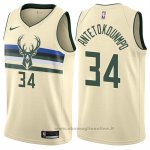 Maglia Milwaukee Bucks Giannis Antetokounmpo NO 34 Citta Crema