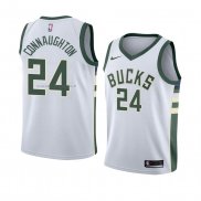 Maglia Milwaukee Bucks Pat Connaughton NO 24 Association 2018 Bianco