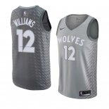 Maglia Minnesota Timberwolves C. J. Williams NO 12 Citta 2018 Grigio