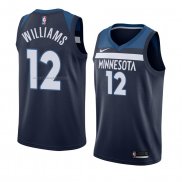 Maglia Minnesota Timberwolves C. J. Williams NO 12 Icon 2018 Blu