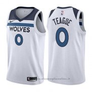 Maglia Minnesota Timberwolves Jeff Teague NO 0 Association 2017-18 Bianco