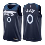 Maglia Minnesota Timberwolves Jeff Teague NO 0 Icon 2017-18 Blu