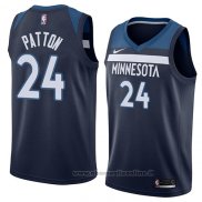 Maglia Minnesota Timberwolves Justin Patton NO 24 Icon 2018 Blu