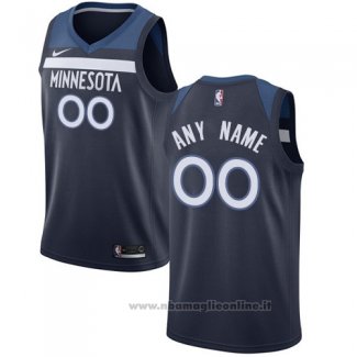 Maglia Minnesota Timberwolves Personalizzate 17-18 Blu