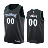 Maglia Minnesota Timberwolves Personalizzate Hardwood Classic 2017-18 Nero