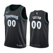 Maglia Minnesota Timberwolves Personalizzate Hardwood Classic 2017-18 Nero