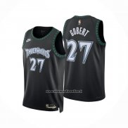Maglia Minnesota Timberwolves Rudy Gobert No 27 Classic 2025-26 Nero