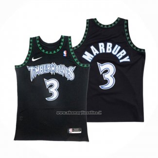 Maglia Minnesota Timberwolves Stephen Marbury #3 Classic Nero