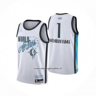 Maglia Nba All Star 2026 Victor Wembanyama No 1 Bianco