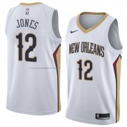 Maglia New Orleans Pelicans Jalen Jones NO 12 Association 2018 Bianco