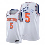 Maglia New York Knicks Dennis Smith Jr. NO 5 Statement Bianco