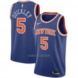 Maglia New York Knicks Immanuel Quickley #5 Icon 2020-21 Blu