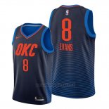 Maglia Oklahoma City Thunder Jawun Evans NO 8 Statement Blu