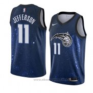 Maglia Orlando Magic Amile Jefferson NO 11 Citta 2018 Blu