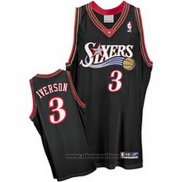 Maglia Philadelphia 76ers Allen Iverson NO 3 Throwback Nero